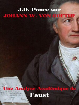 cover image of J.D. Ponce sur Johann W. Von Goethe